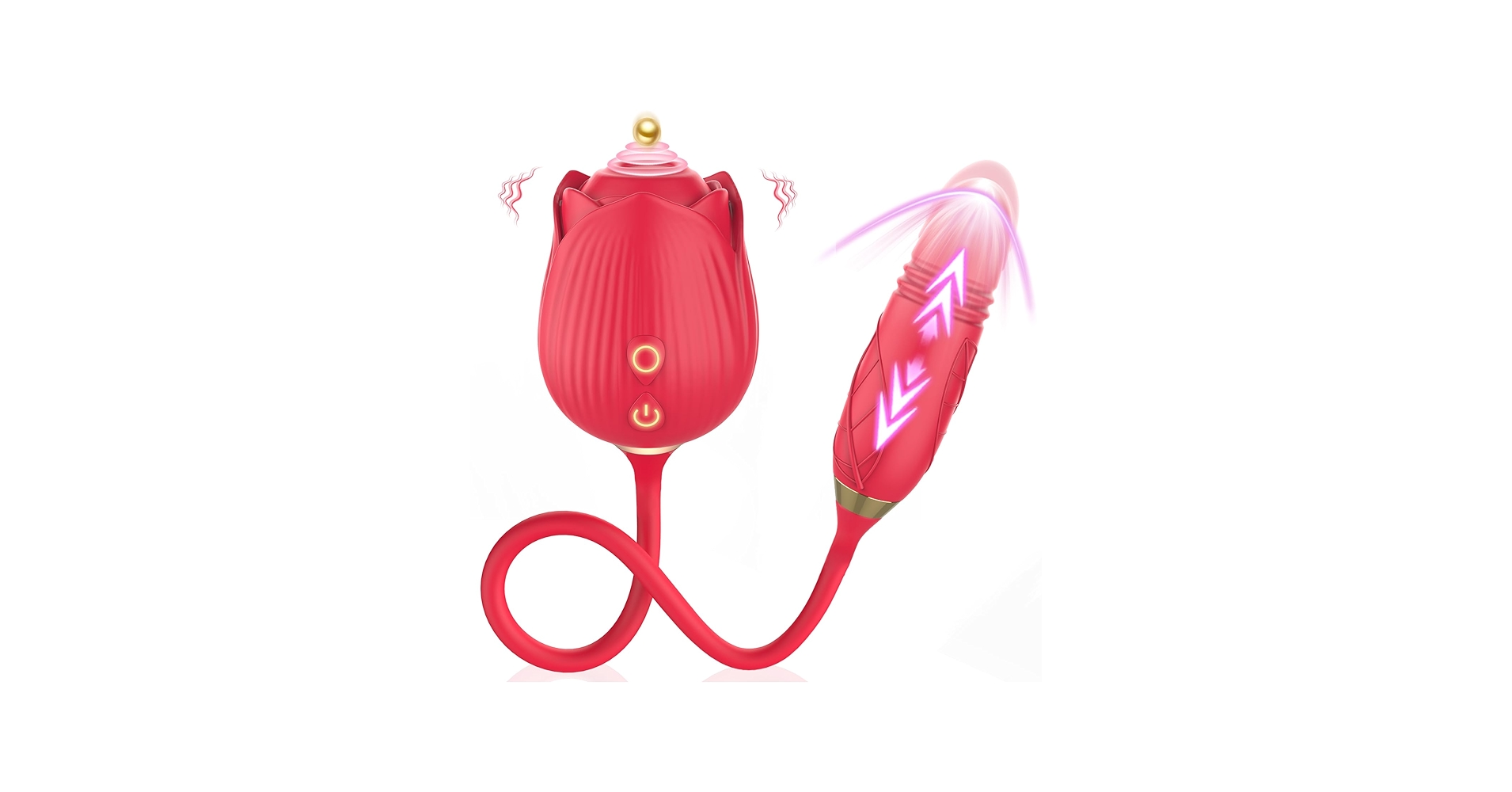 MOOLIGIRL Thrusting G-Spot Rose Toy Double-Ended